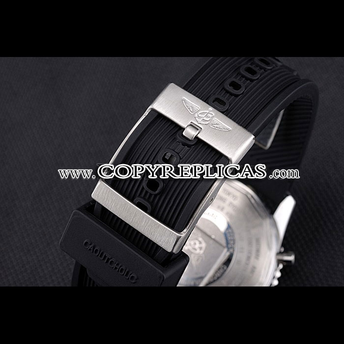 Breitling Certifie Black Rubber Strap Black Dial Chronograph BL5652 - Photo-4