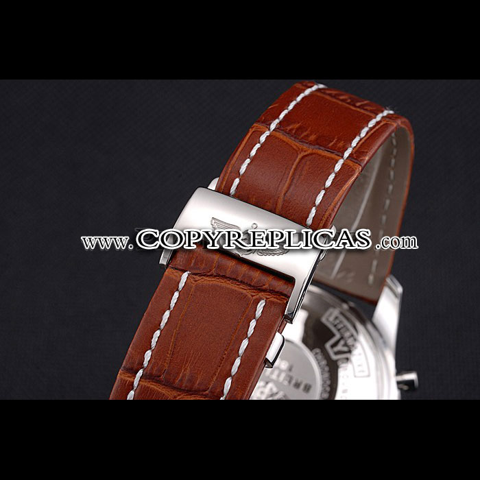 Breitling Navitimer Brown Leather Strap White Dial BL5658 - Photo-4