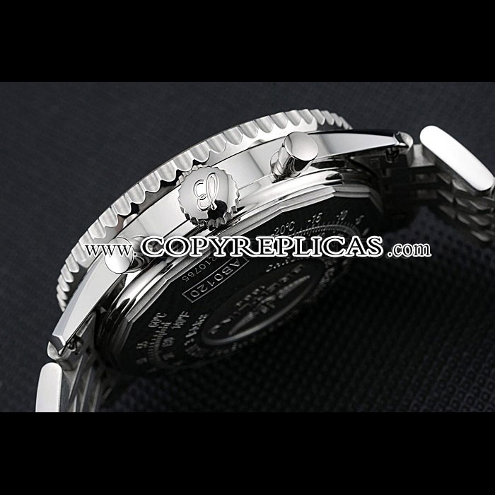 Swiss Breitling Navitimer Black Dial Stainless Steel Bracelet BL5666 - Photo-4