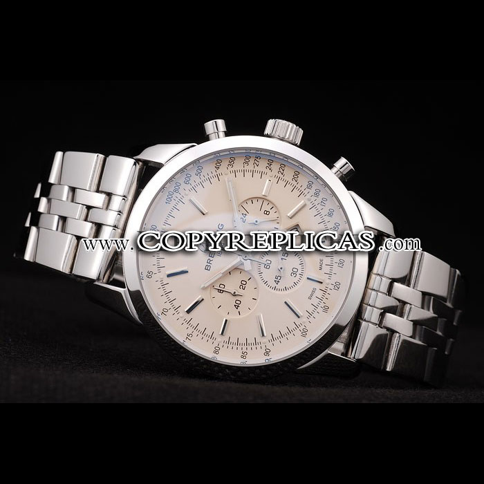 Breitling Transocean White Dial Stainless Steel Strap BL5671 - Photo-3