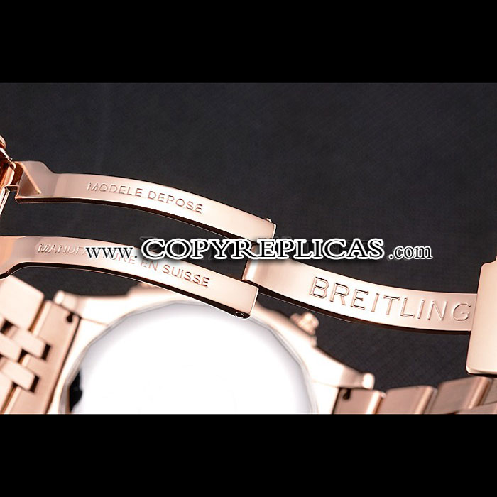 Breitling Chronomat 44 White Dial Rose Gold Bracelet BL5686 - Photo-4