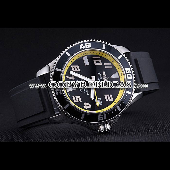 Breitling Superocean Black Yellow Dial Watch BL5696 - Photo-2