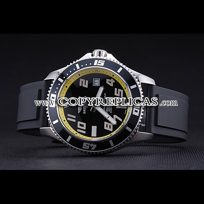 Breitling Superocean Black Yellow Dial Watch BL5696 - Photo-3