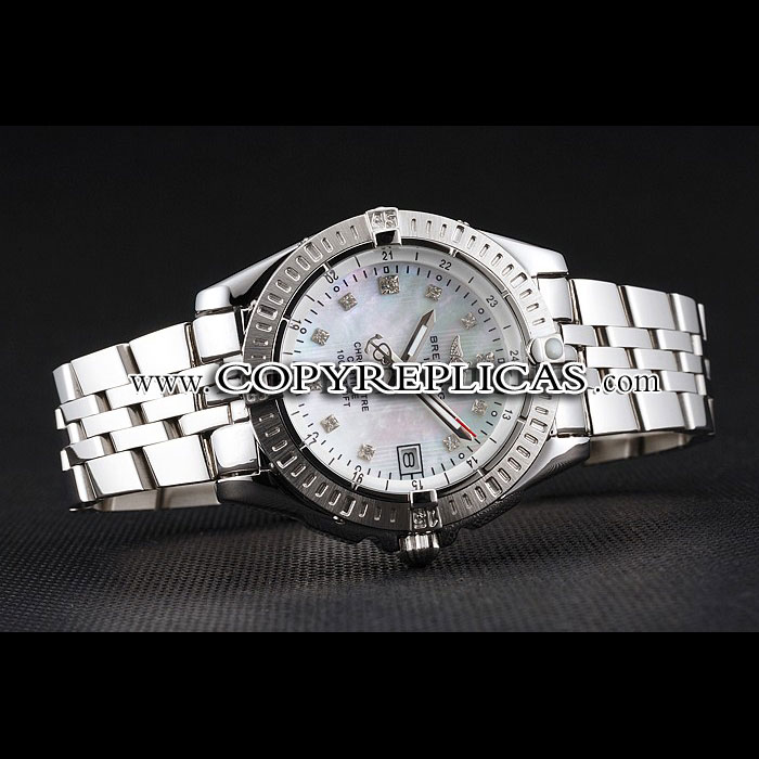 Breitling Colt Lady Pearl Dial Diamond Hour Marks Stainless Steel Case Bracelet BL5699 - Photo-2