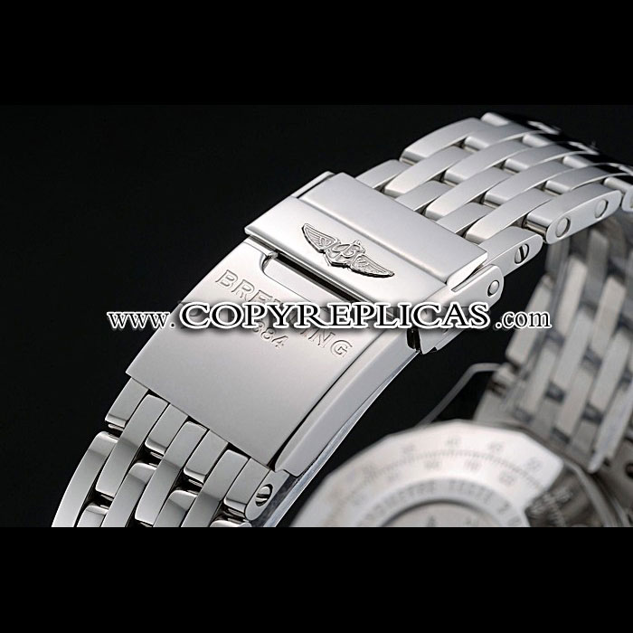 Swiss Breitling Navitimer White Dial Stainless Steel Bracelet BL5714 - Photo-4