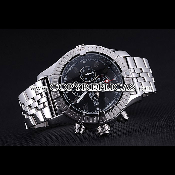 Breitling Chronomat Evolution Black Dial Stainless Steel Bracelet BL5716 - Photo-2
