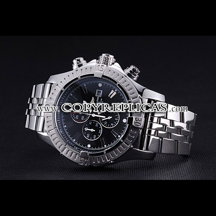 Breitling Chronomat Evolution Black Dial Stainless Steel Bracelet BL5716 - Photo-3