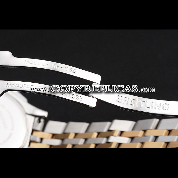 Breitling Colt Lady Pearl Dial Diamond Hour Marks Gold Bezel Steel Case Two Tone Bracelet BL5725 - Photo-4