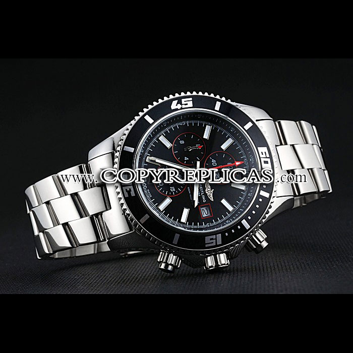 Breitling Superocean Chronograph II Black Dial Stainless Steel Bracelet BL5734 - Photo-2
