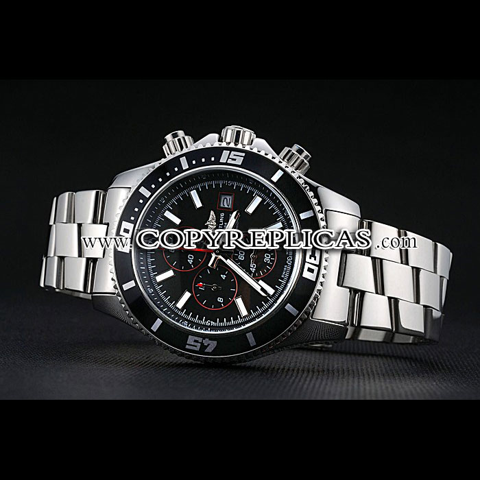 Breitling Superocean Chronograph II Black Dial Stainless Steel Bracelet BL5734 - Photo-3