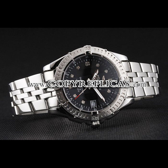 Breitling Colt Lady Black Dial Diamond Hour Marks Stainless Stees Case Bracelet BL5740 - Photo-3