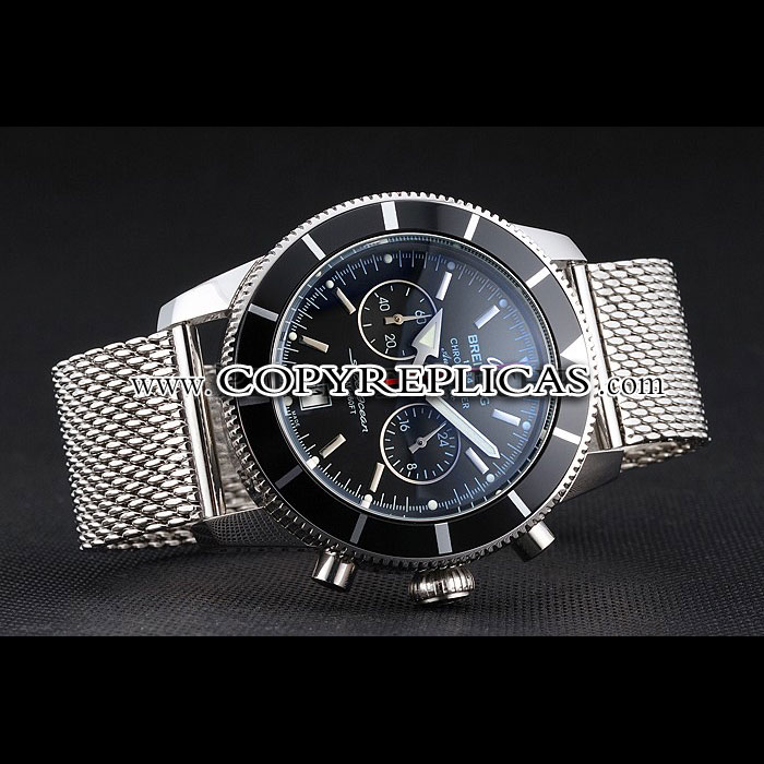 Breitling Superocean Heritage Chronographe 44 Black Dial Bezel Stainless Case Bracelet BL5742 - Photo-2