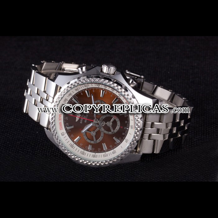 Breitling for Bentley Stainless Steel Strap Brown Dial BL5758 - Photo-2