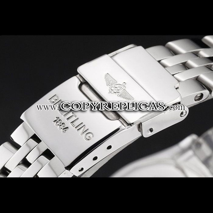 Breitling Chronomat Quartz Pink Dial Stainless Steel Case Bracelet BL5771 - Photo-4
