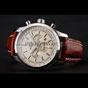 Breitling Transocean Beige Dial Brown Leather Strap Polished Stainless Steel Bezel BL5632 - thumb-3