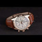 Breitling Transocean White Dial Brown Leather Strap Rose Gold Bezel BL5647 - thumb-2
