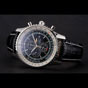 Breitling Navitimer World Black Dial Black Leather Bracelet BL5649 - thumb-2