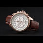 Breitling Bentley Motors Speed Gold Case White Dial Brown Leather Bracelet BL5665 - thumb-3