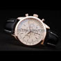Breitling Transocean White Dial Black Leather Strap Rose Gold Bezel BL5669 - thumb-3