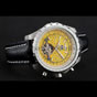 Breitling Bentley Mulliner Tourbillon Yellow Dial Steel Case Black Leather Strap BL5680 - thumb-2