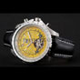 Breitling Bentley Mulliner Tourbillon Yellow Dial Steel Case Black Leather Strap BL5680 - thumb-3