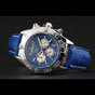 Breitling Chronomat Patrouille De France Blue Dial Steel Case Blue Leather Strap BL5682 - thumb-2