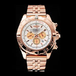 Breitling Chronomat 44 White Dial Rose Gold Bracelet BL5686