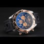 Breitling Chronomat Black Dial Rose Gold Bezel Subdials Steel Case Black Rubber Strap BL5697 - thumb-3