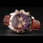 Breitling Chronomat Brown Dial Rose Gold Bezel Subdials Stainless Case Brown Leather BL5704 - thumb-2