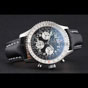 Swiss Breitling Navitimer Cosmonaute Black Dial Stainless Steel Case Black Leather Strap BL5707 - thumb-3