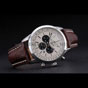 Breitling Transocean Chronograph White Dial Stainless Steel Case Brown Leather Bracelet BL5712 - thumb-2