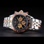 Breitling Chronomat Black Dial Rose Gold Bezel Subdials Steel Case Two Tone Bracelet BL5722 - thumb-2