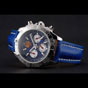 Breitling Chronomat Frecce Tricolori Blue Dial Stainless Steel Case Blue Leather Strap BL5723 - thumb-2