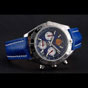 Breitling Chronomat Frecce Tricolori Blue Dial Stainless Steel Case Blue Leather Strap BL5723 - thumb-3