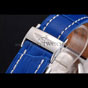 Breitling Chronomat Frecce Tricolori Blue Dial Stainless Steel Case Blue Leather Strap BL5723 - thumb-4