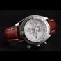 Breitling Chronomat 13 Stainless Steel Case White Dial Arabic Numerals Brown Bracelet BL5732 - thumb-3