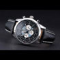 Breitling Transocean Chronograph Unitime Black Dial Steel Case Black Leather Bracelet BL5733 - thumb-3