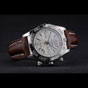 Swiss Breitling Certifie Stainless Steel Bezel Brown Croco Leather Bracelet White Dial BL5746 - thumb-2