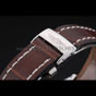 Swiss Breitling Certifie Stainless Steel Bezel Brown Croco Leather Bracelet White Dial BL5746 - thumb-4