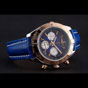 Breitling Chronomat Patrouille De France Blue Dial Stainless Steel Blue Leather Strap BL5764 - thumb-3