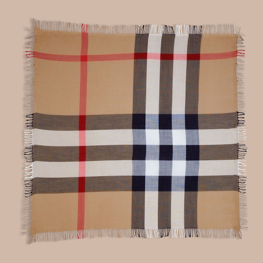 Burberry Check Wool Square Large House 38414031 - Photo-2