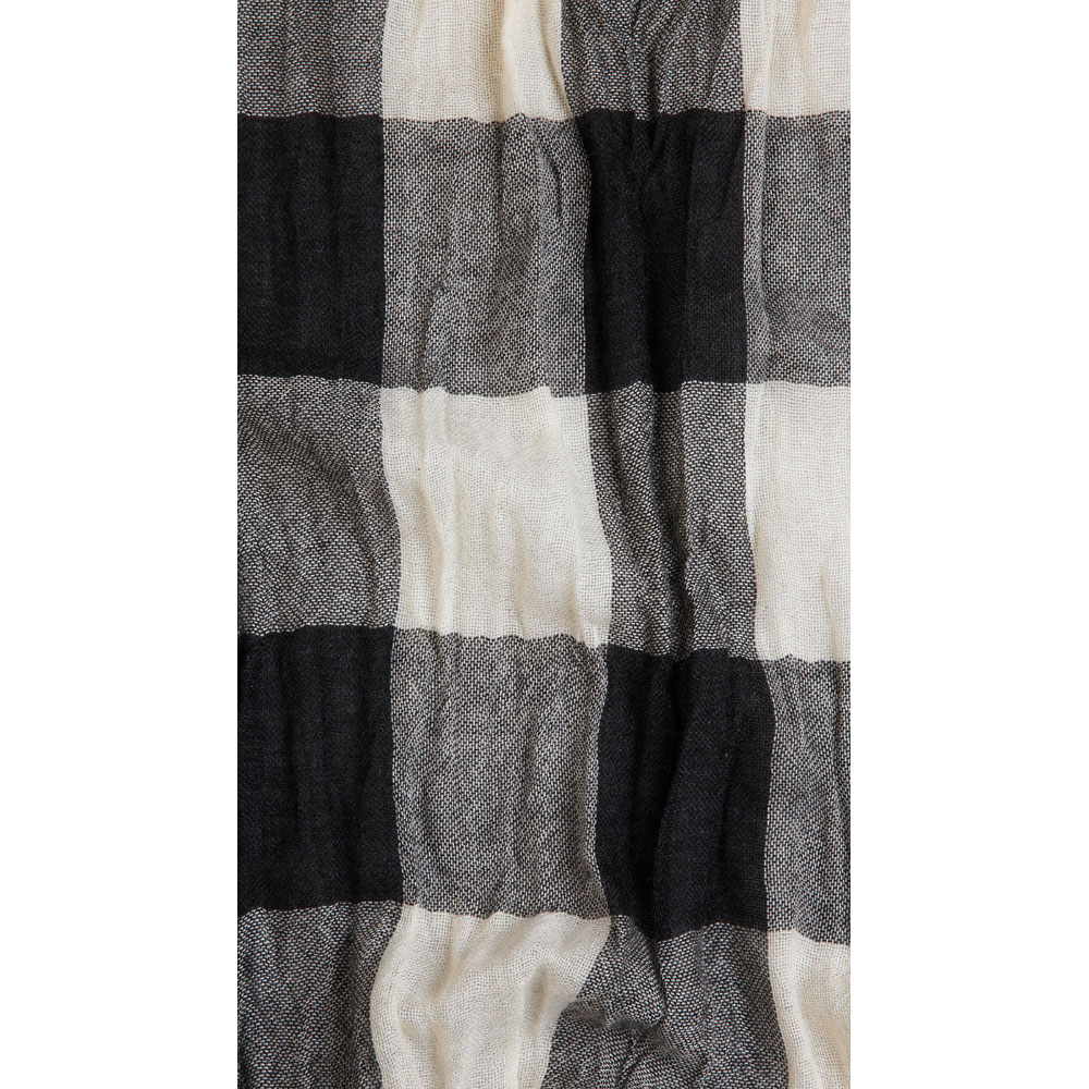 Burberry Check Cashmere Crinkled Scarf Ivory 38783281 - Photo-3