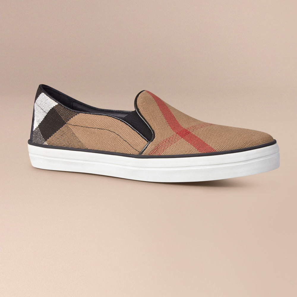 Burberry Check Slip-On Trainers 39596101