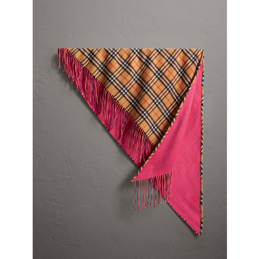 Burberry Bandana in Vintage Check and Neon Cashmere 40688731