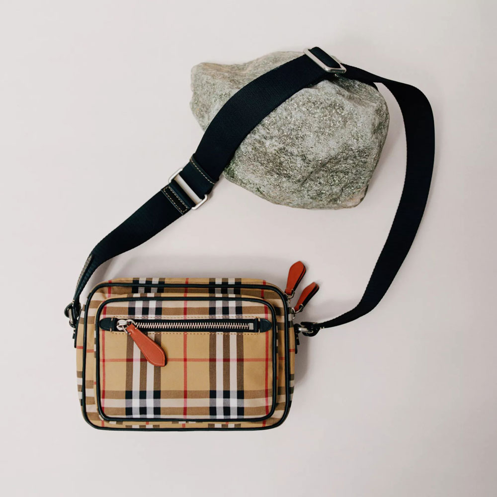 Burberry Vintage Check and Leather Crossbody Bag in Clementine 40743481 - Photo-2