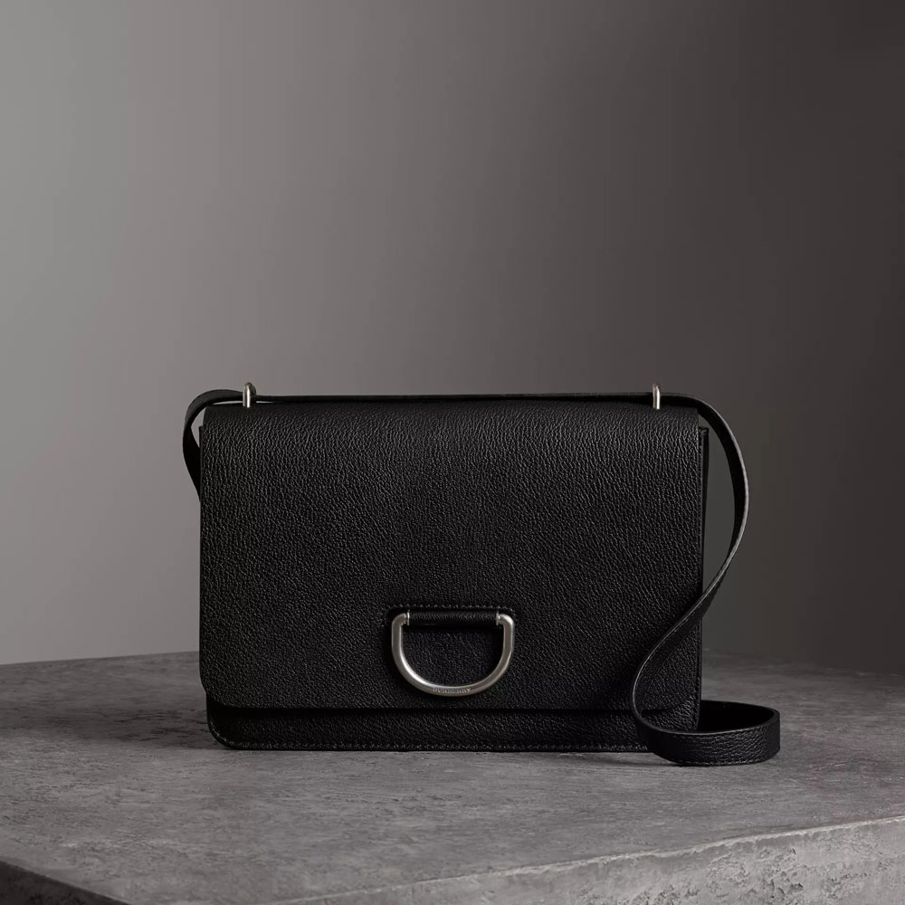 Burberry Medium Leather D-ring Bag in Black 40766431