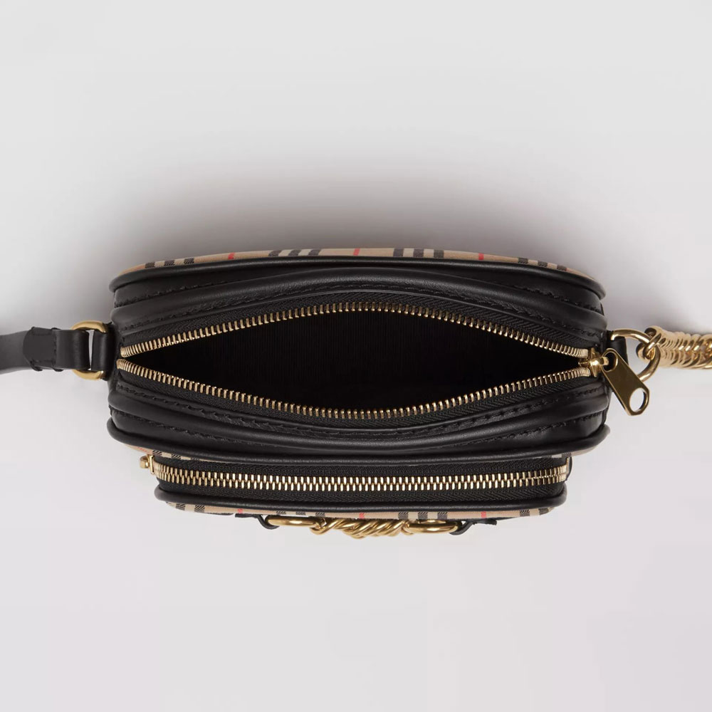 Burberry 1983 Check Link Camera Bag in Black 40798801 - Photo-3