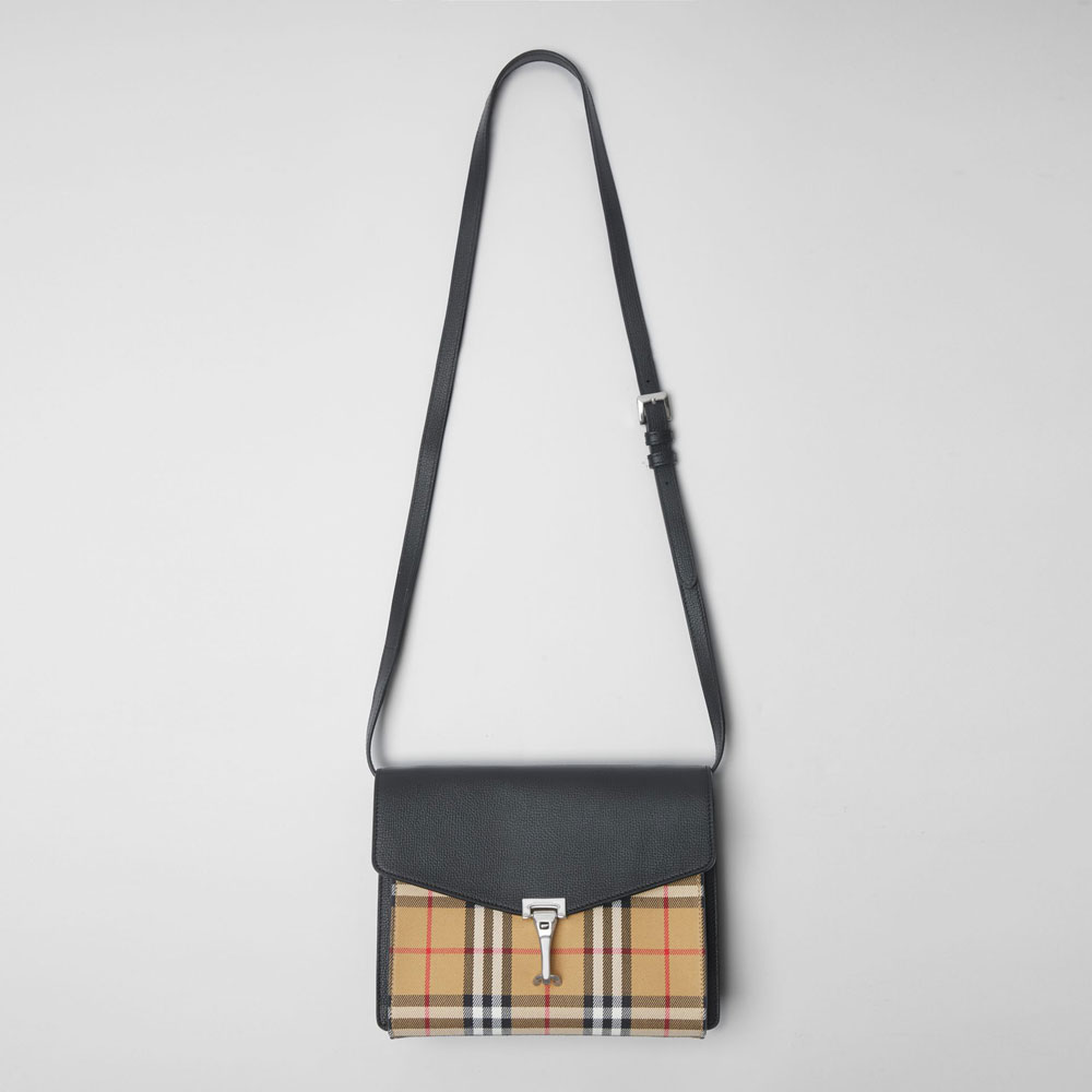 Burberry Small Vintage Check and Leather Crossbody Bag 40800751 - Photo-2