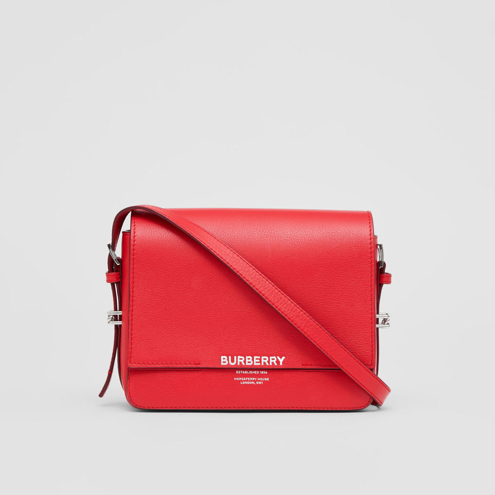 Burberry Small Leather Grace Bag in Bright Military Red 80145951