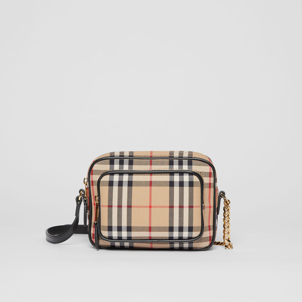 Burberry Vintage Check Cotton Camera Bag in Archive Beige 80159461